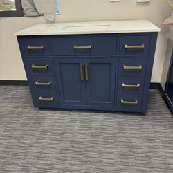 48” Bathroom Vanity In Blue 