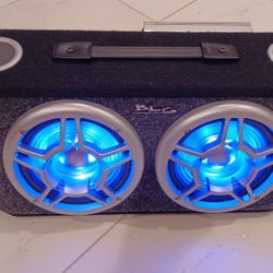 2= New 7" speakers Lights up with Used 240 watts amplifier