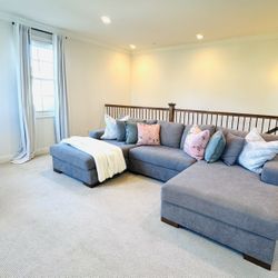 Spacious Sectional Sofa & Storage Ottoman