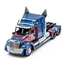 Fascinations Metal Earth ICONX Transformers Optimus Prime Western Star 5700 Truck 3D Metal Model Kit