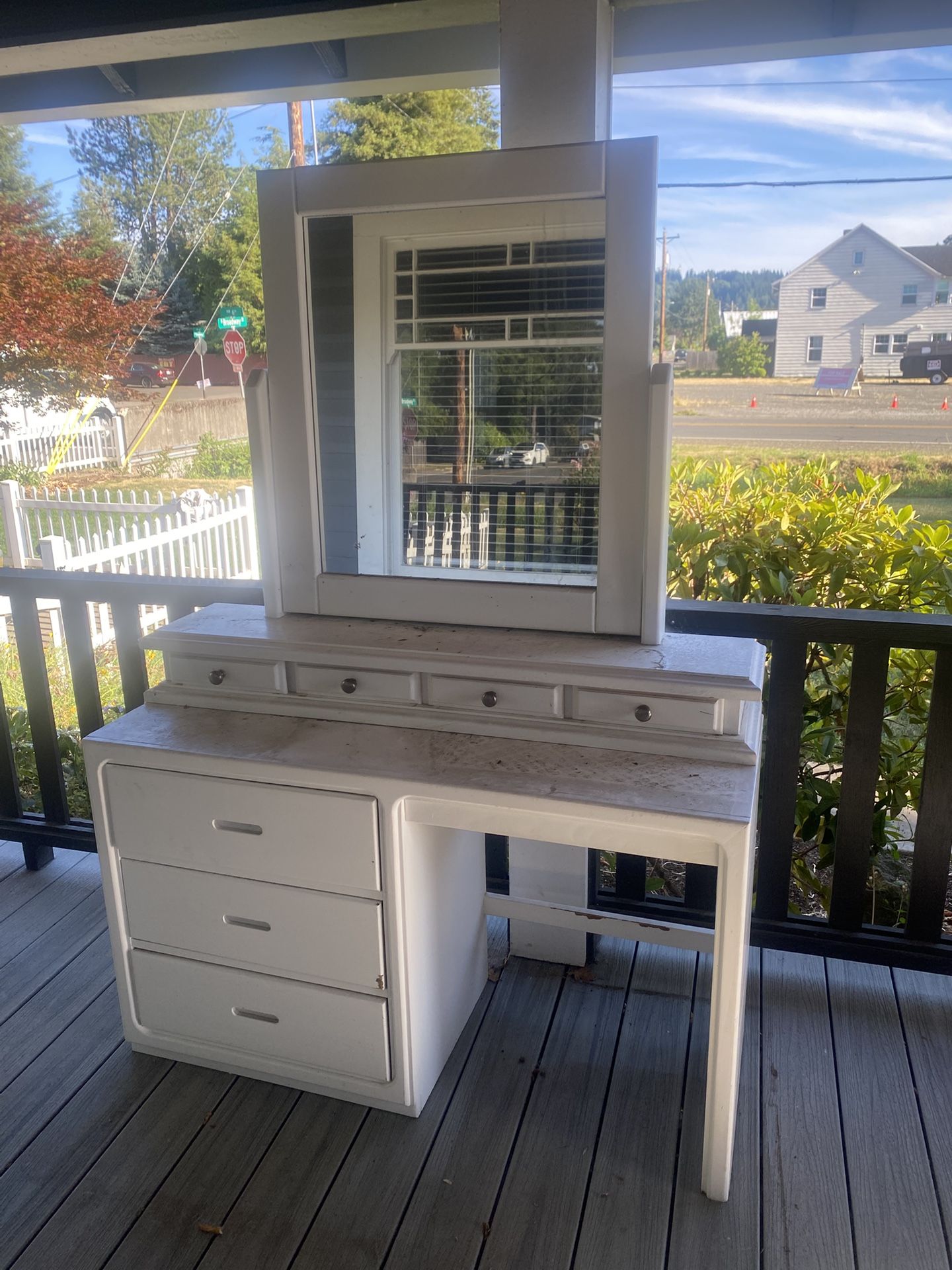 Solid Wood Vanity With mirror