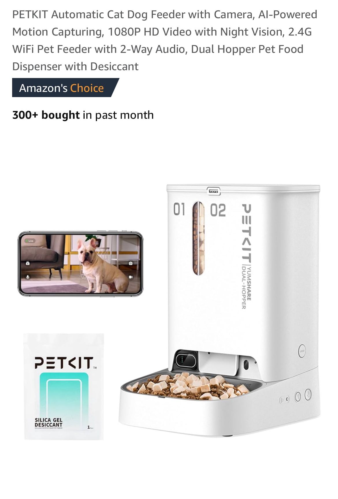 PETKIT Automatic Dog Cat Feeder With Camera