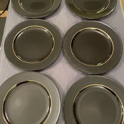 Set Of 6 Mikasa Galleria Dinner Plates 
