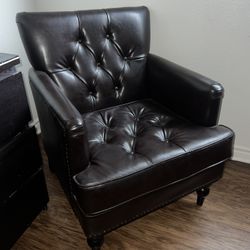 Leather Chair Dark Brown