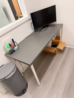 Gray Desk with White Legs (3 of them)
