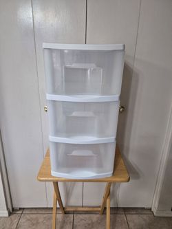 White 3 Drawer Storage Tower