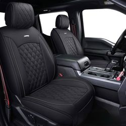 Full Set Car Seat Covers Custom Fit 2009-2026 Ford F150 Crew Cab and 2017-2026 F250 F350 F450 Super Duty Pick-up Truck, Automotive Vehicle Cushion Cov