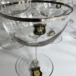 Gold Crown L&R crystal wine/water glasses
