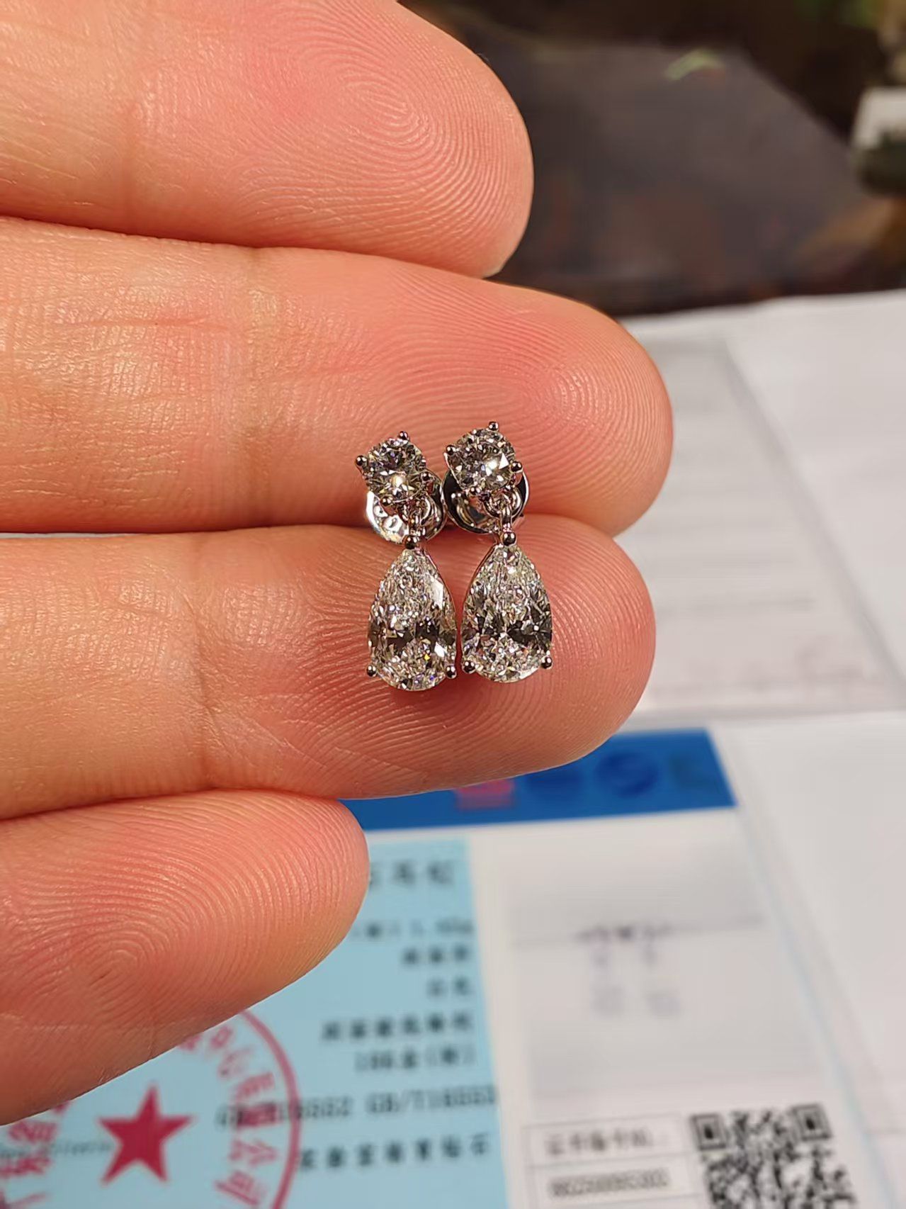 IGI-Certified 2.04ct Pear Diamond Earrings – Lab-Grown VVS2 E Color (Retail $2,300+)