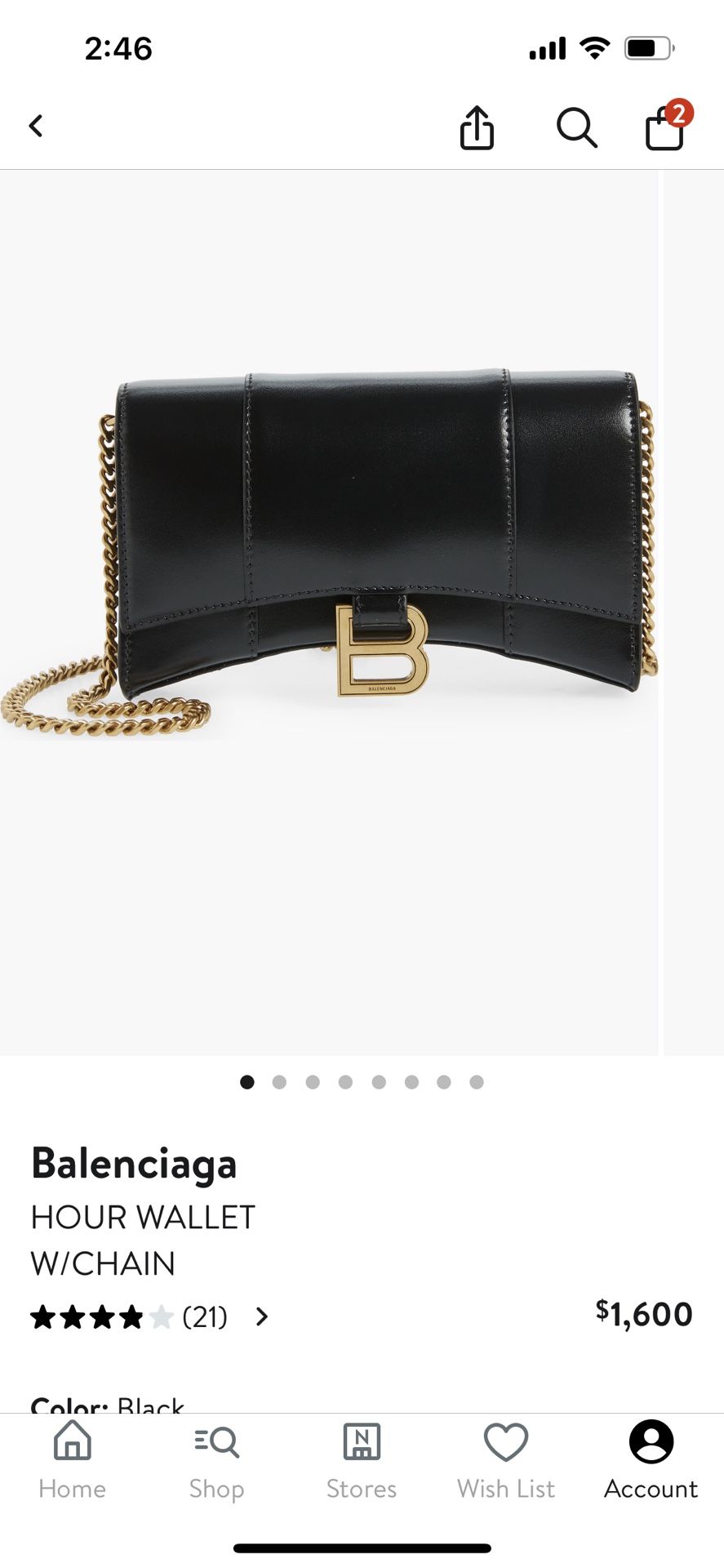 Balenciaga Hour Wallet w/ Chain