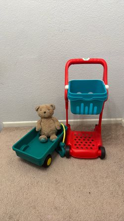 Toy Wagon and Shopping Cart