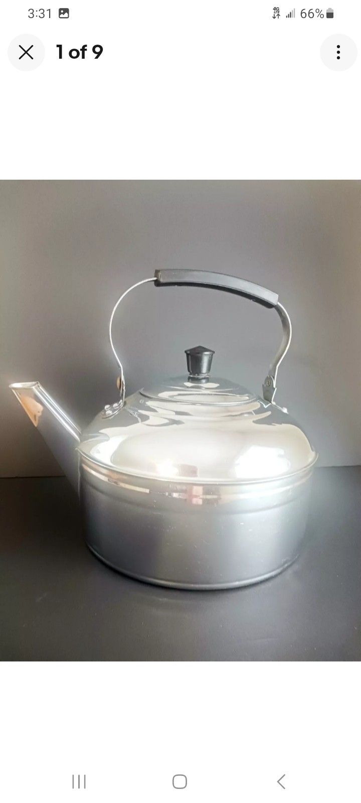 Revere Ware KETTLE, Solid Copper, Chrome Plated Rome NY