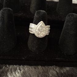 10k white gold diamond ring 2cttw size 6