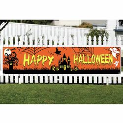 Halloween Party Decorations: Transform Your Courtyard with 1pc Themed Banner Background!