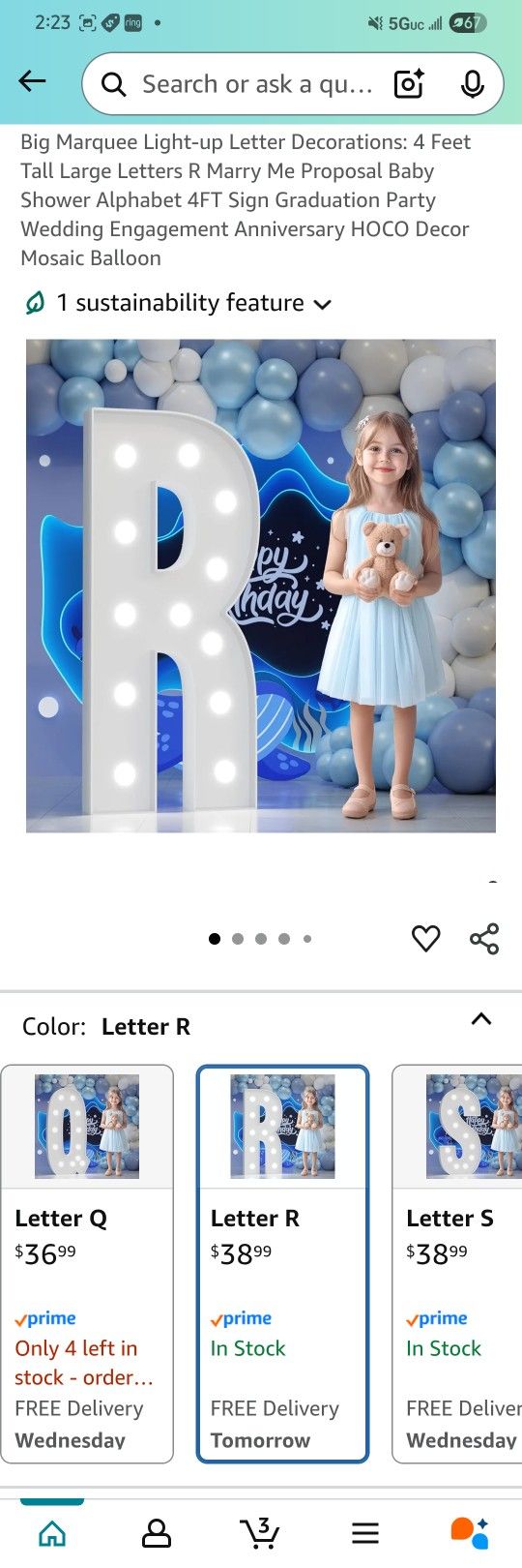 4ft Marquee Light Up Letter R Letra Iluminada Para Fiestas
