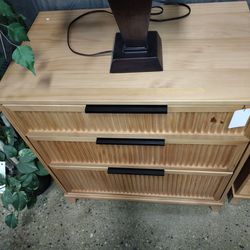 3-Drawer Natural Pine Solid Wood Transitional