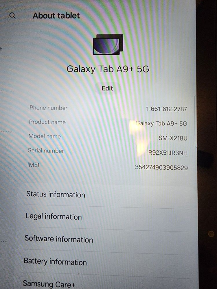 Like New Samsung Galaxy Tab A9 + Plus T-Mobile 64gb Clean IMEI W/ Book Cover Case