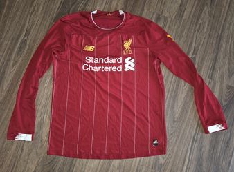 Official Liverpool F.C. Soccer Jersey New Balance Men’s Sz Large Stndrd Virgil 4