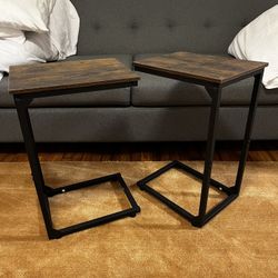 x2 Side Wood Tables Sidetable Stands