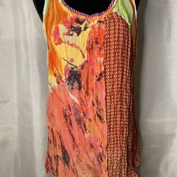 Mirror Image Women Multi colored Sleeveless Blouse / dress large