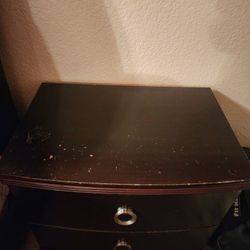 Two Nightstands With Dresser And Mirror 