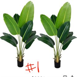 Set of 2 Artificial Bird of Paradise Plant 4Ft