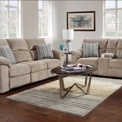 Reclining sofa and reclining loveseat for $1400 brand new