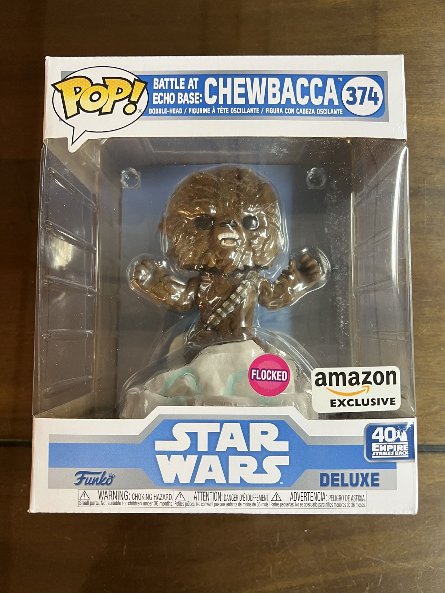 Battle at Echo Base: Chewbacca 374 Funko Pop ! Deluxe Flocked SE
