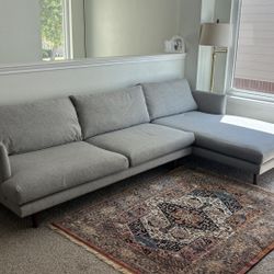 Article Burrard Sectional Sofa (Seasalt Gray) – Modern Scandinavian – Like New
