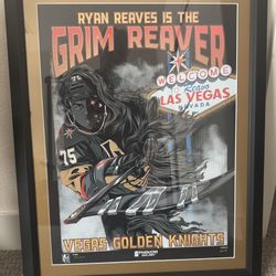GOLDEN KNIGHTS RYAN REAVES LIMITED FRAMED POSTER