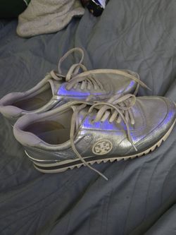 Silver Tory Burch shoes