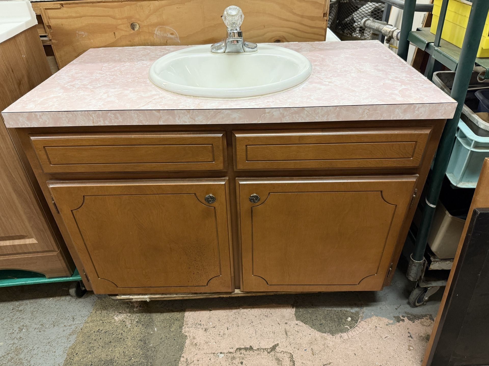 Mid Century Bath Vanity 42”