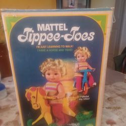 VINTAGE 1967 MATTEL TIPPEE-TOES DOLL TRIKE ROCKING HORSE USED