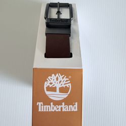 Timberland Men's Classic Reversible Full Grain Leather Belt Black Brown New