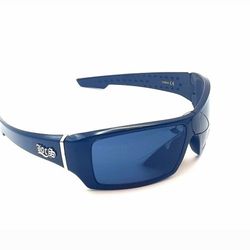 Locs Men's Wrap Around Sunglasses Black With UV400 protective Smoke Lenses W/ Soft Case And Wiping Cloth New With Tags! 