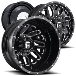22" Fuel Wheels D581 Triton Dually Gloss Black Milled Off-Road -CKECK PRICE