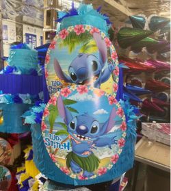 Disney stitch three tier pinata with balls