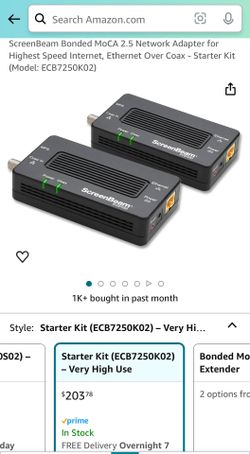 ScreenBeam Bonded MoCA 2.5 Network Adapter