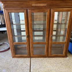 Two Piece Curio Cabinet