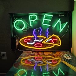 Open Sign  Pizza