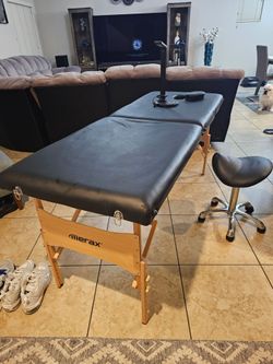 Merax Foldable massage table / chair black