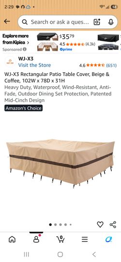 New Large Heavy Duty Patio Furniture Cover