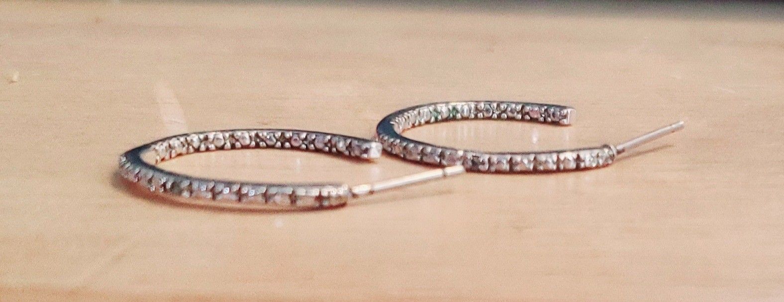Sterling Silver With Diamond Accents Earrings