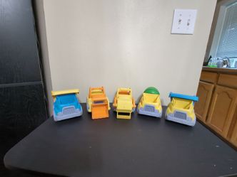 Green Toys Brand plastic play city vehicles lot of 5 clean
