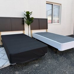 Twin Size Bed Frame, Box Spring And Black Headboard $99 Each Set 