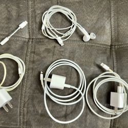 Apple USB Lightning USB Cable with Power Adapter And Accessories 