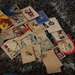 Antique  Greating Cards Lot 1940s