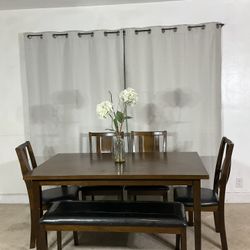 Contemporary Dining Table With 4 Chairs & Bench / Mesa Comedor Contemporaneo 