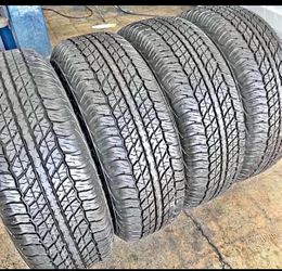 🌀 265 65 R 17 Dunlop tires con 80% de Vida las 4