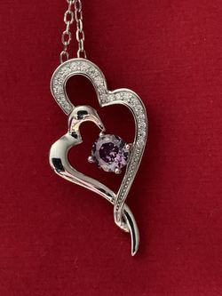 Necklace silver 9.25 con zirconia